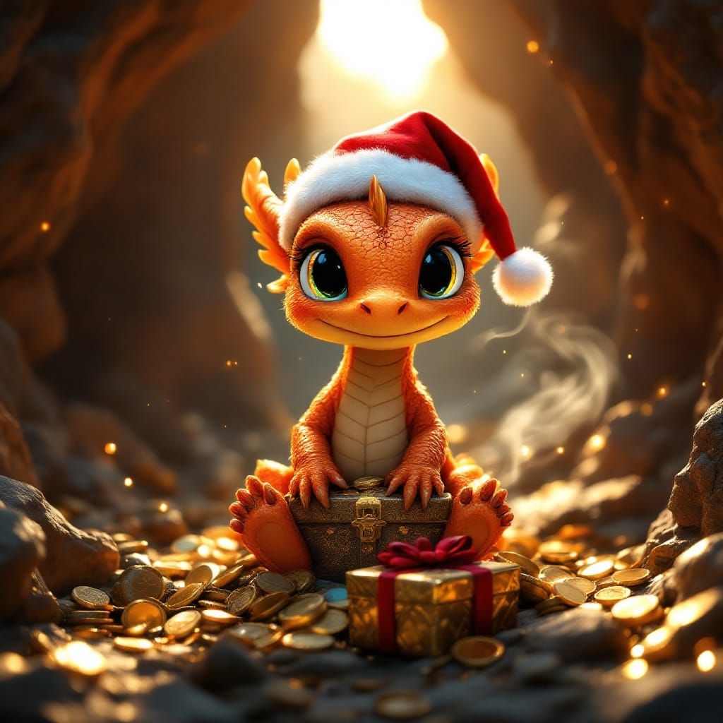 Magical Copper Dragon Christmas Surprise