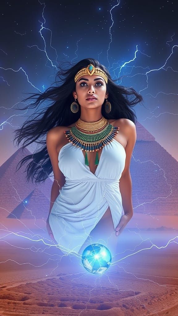 Egyptian supermodel electromagnetic Field