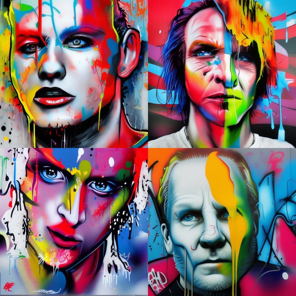 Sting Singing: Graffiti Art with Splash Effects