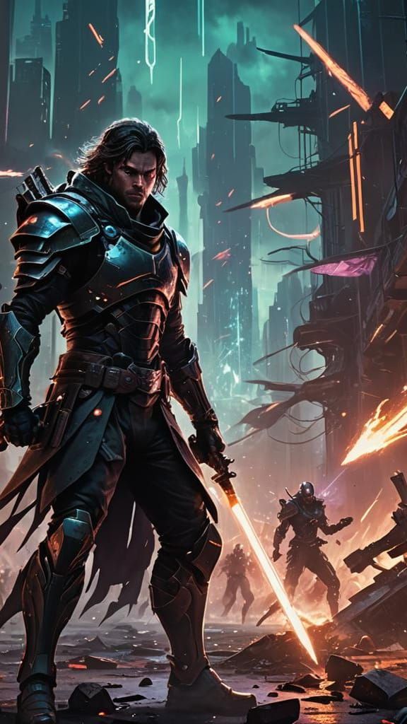 Arion's Sorrowful Battle Against Futuristic Warriors