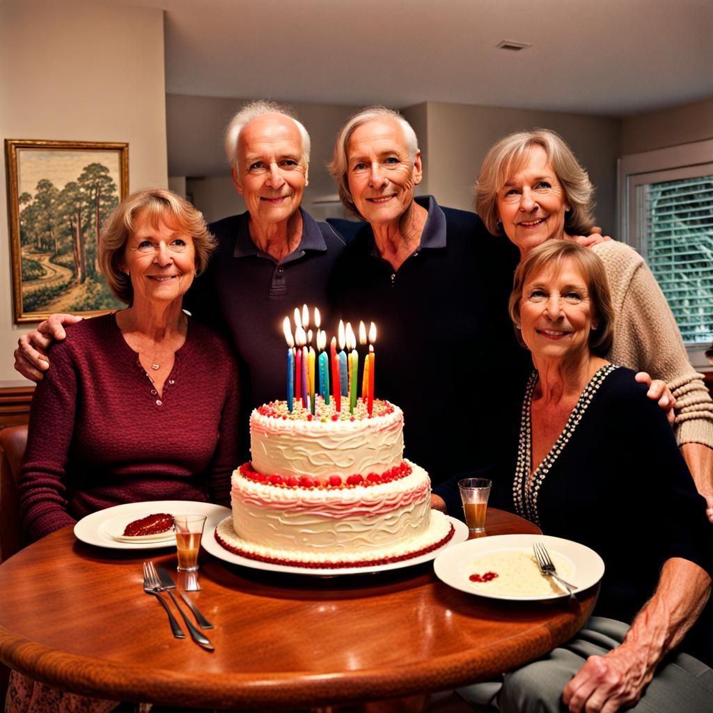 Festive Birthday Dinner with Cake