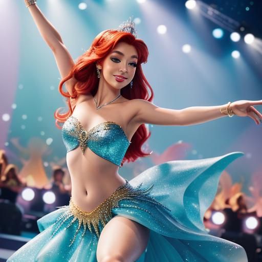 Ariel from Little Mermaid in Dance Club