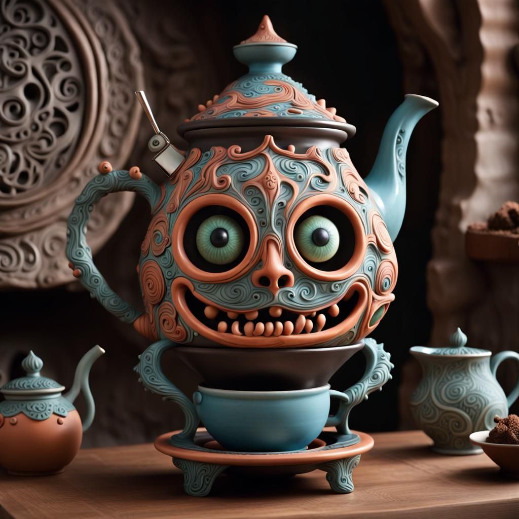 A mesmerizing clay pottery masterpiece