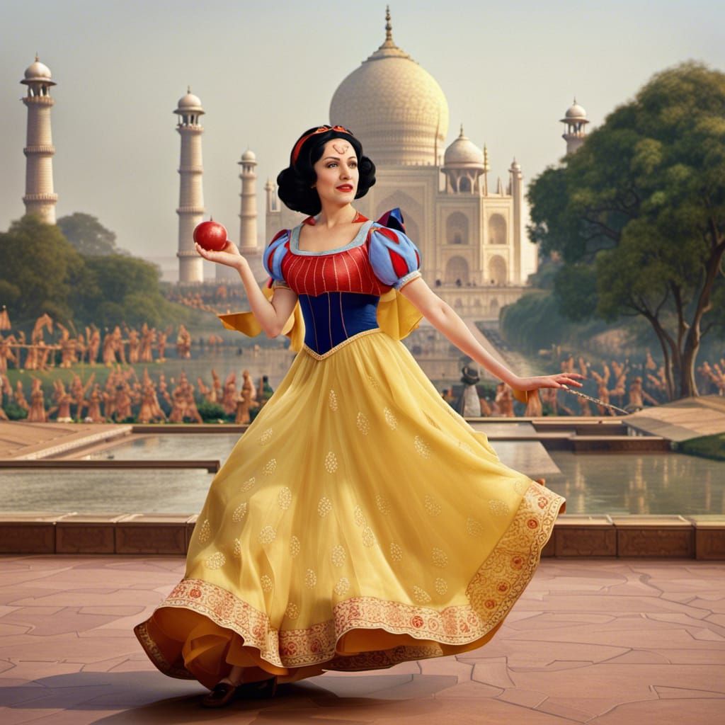 Snow White Dances at the Taj Mahal