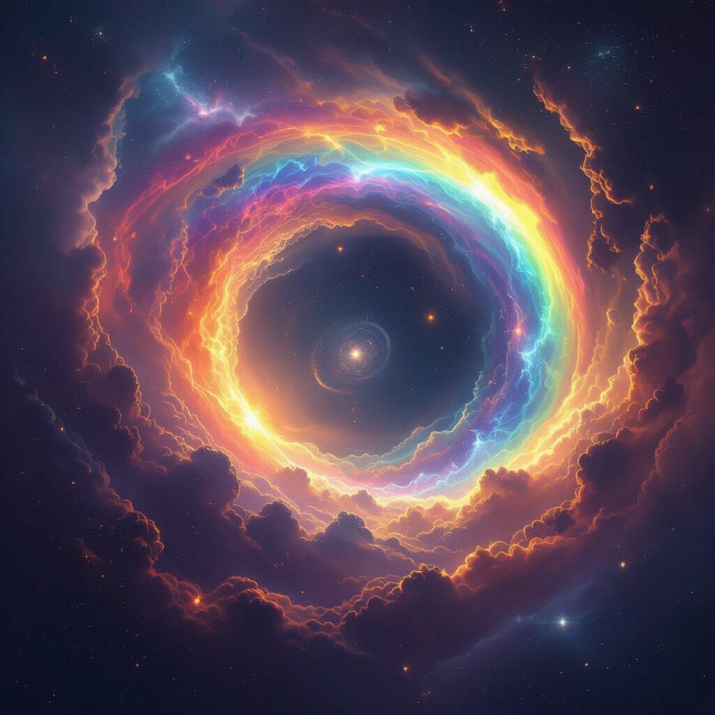 Cosmic Rainbow Vortex with Celestial Path