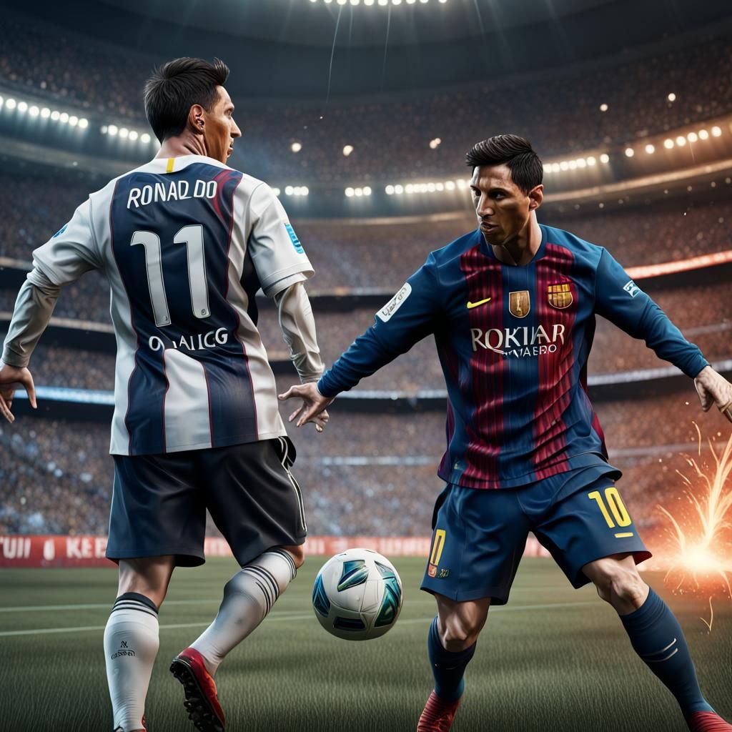 Messi vs Ronaldo: Fantasy Concept Art