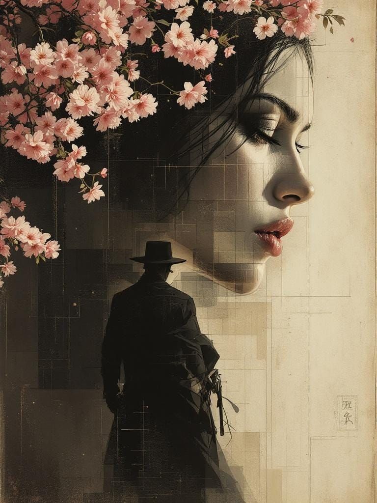 Geometric Pin-Up in Bleached Western Light