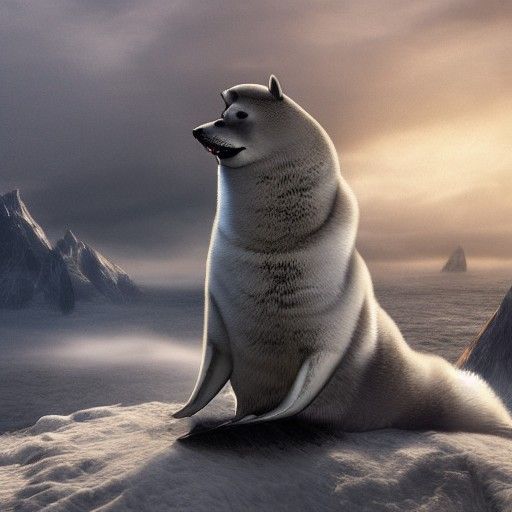 Fursona Mashup: Seal, Malamute, Spider, and Dragon