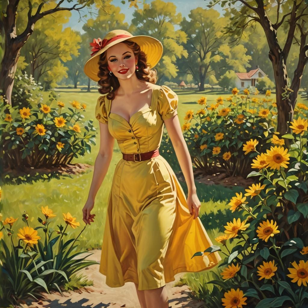 Vibrant Oil Painting of a Sunny Day