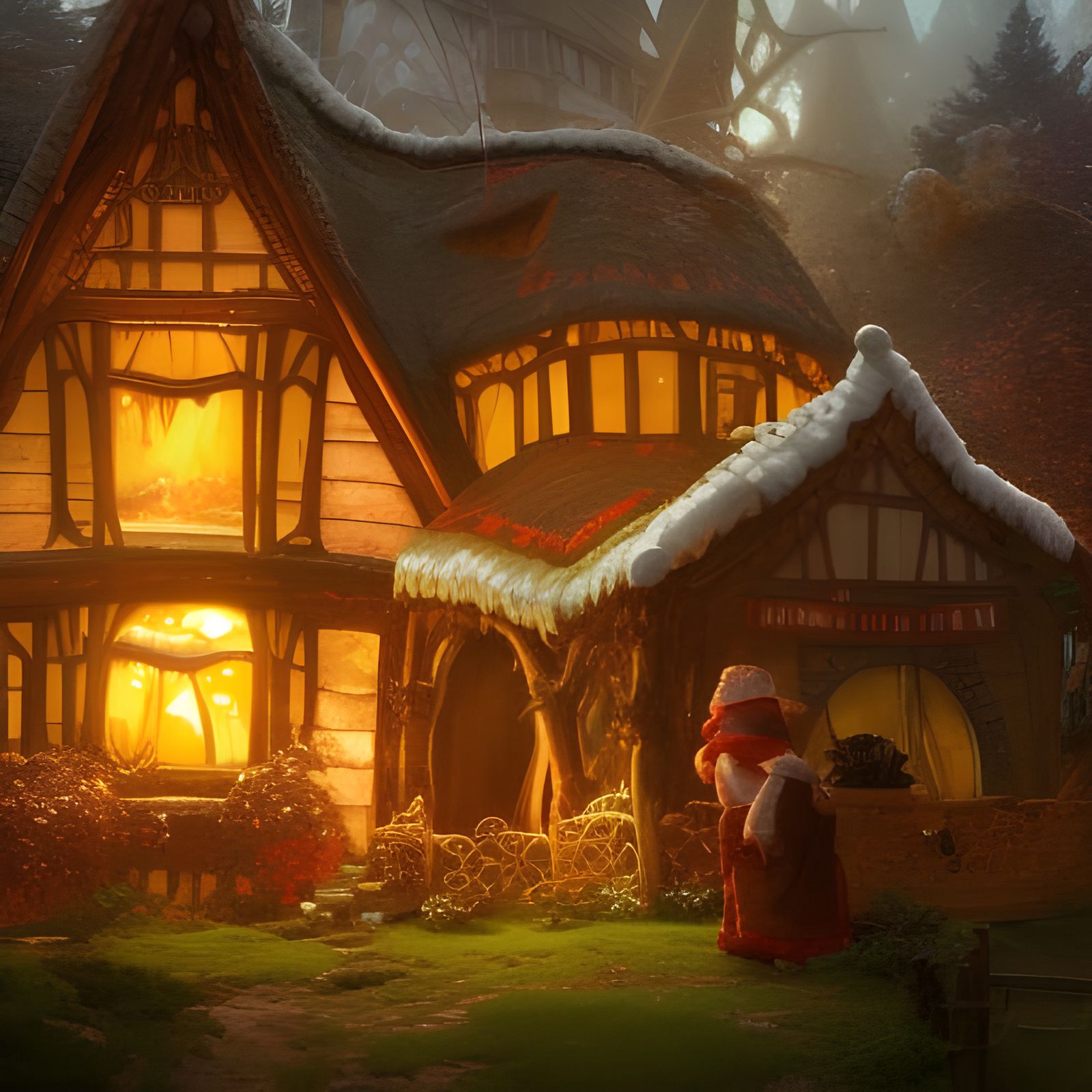 Gingerbread House Devoured: Hyperdetailed Art Nouveau Concep...