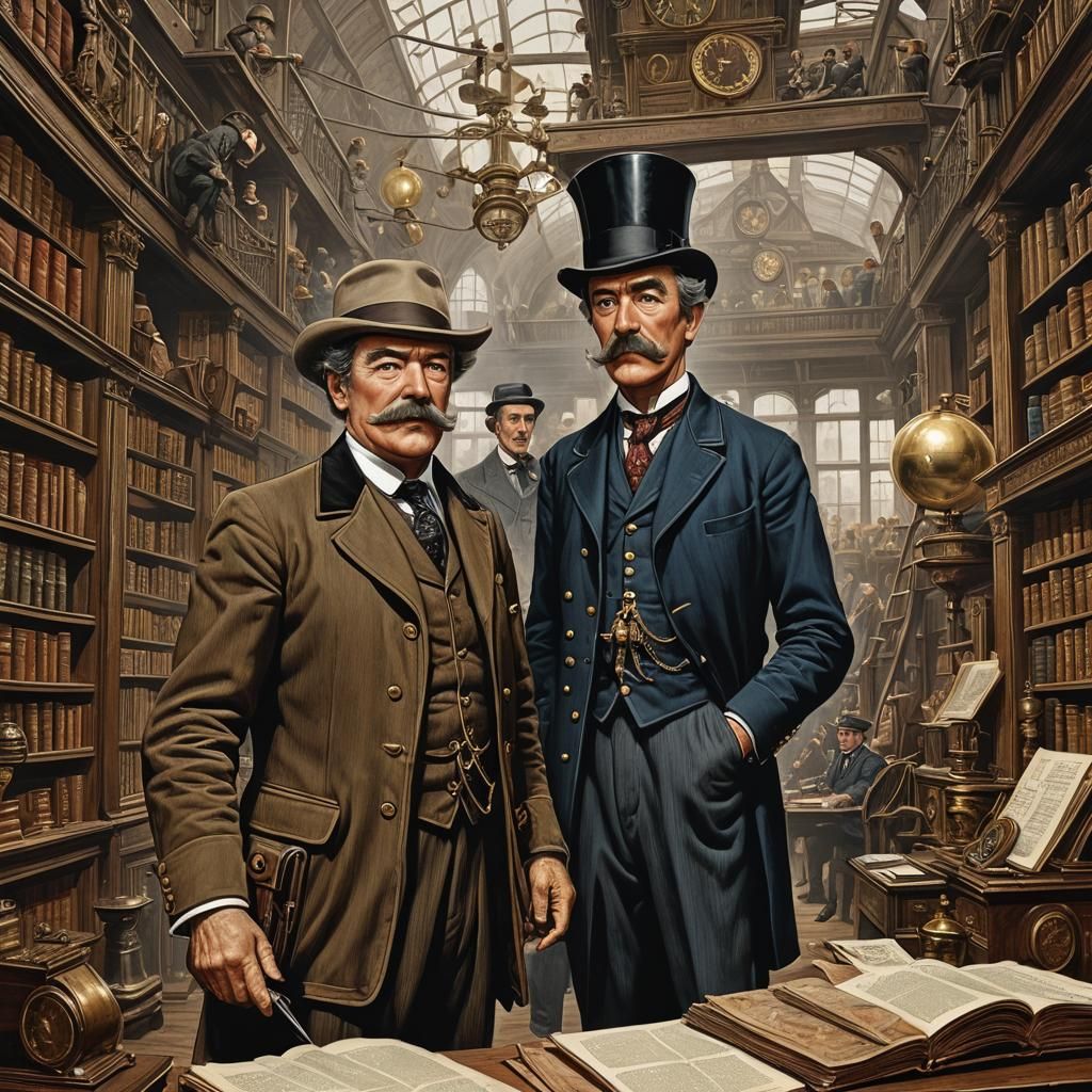 Phileas Fogg and Jean Passepartout from Jules Vernes' novel ...