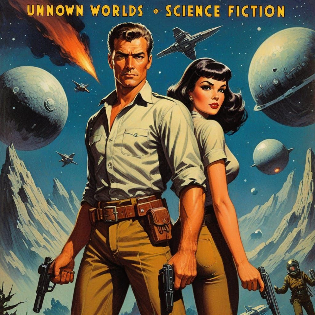 Pulp Space Opera Cover Art: Hero and Dale Arden