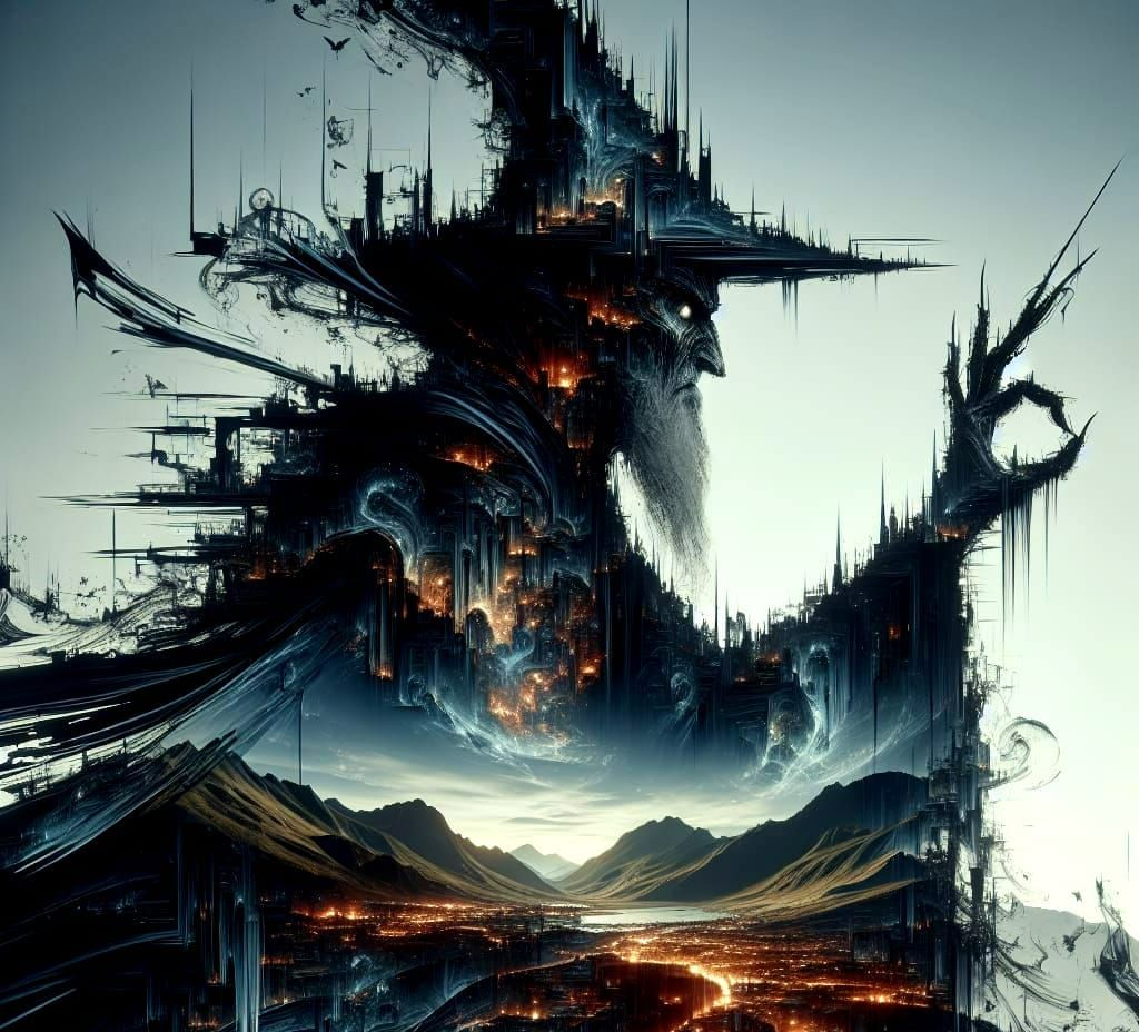 Fantasy Wizard Silhouette Reveals Spooky Valley