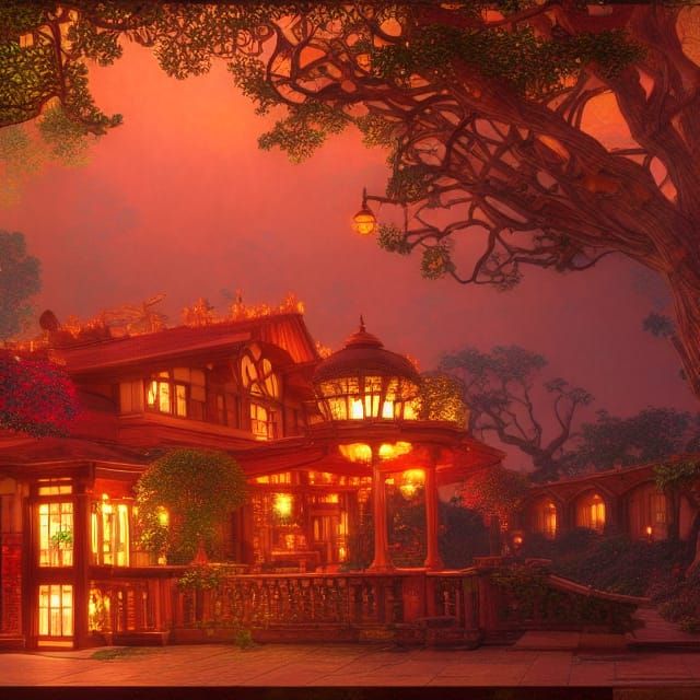Enchanting Forest Tavern in Belle Epoque Style