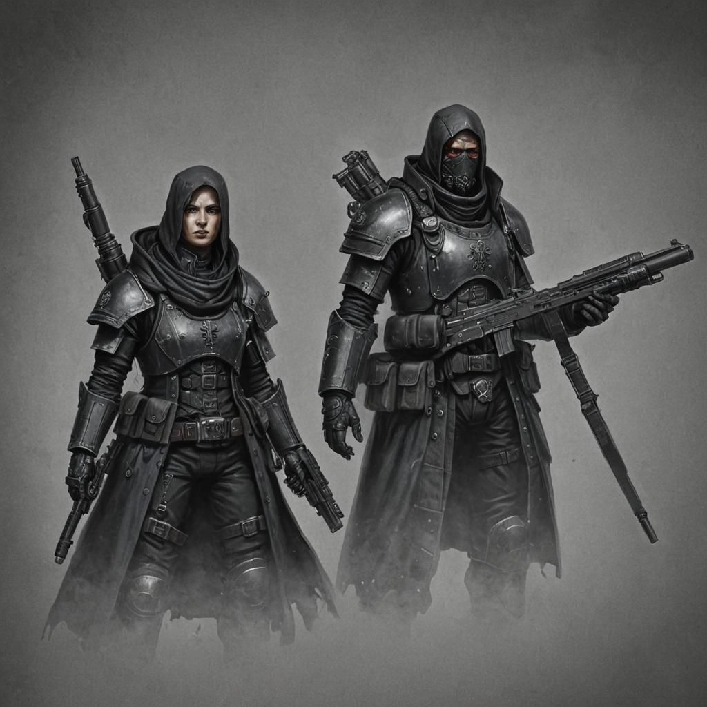 Warhammer 40K Twin Assassins Character Portrait