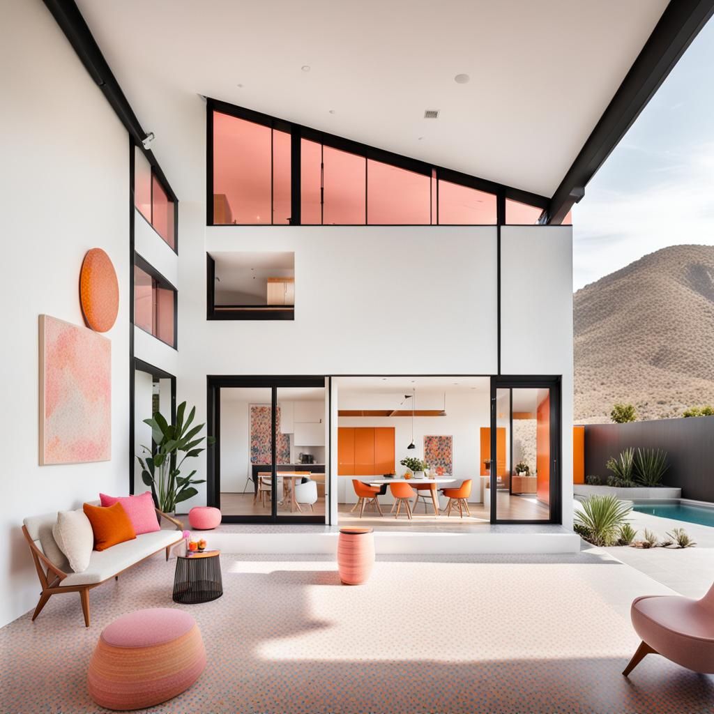 Palm Springs Minimalist Home with Mid-Century Design