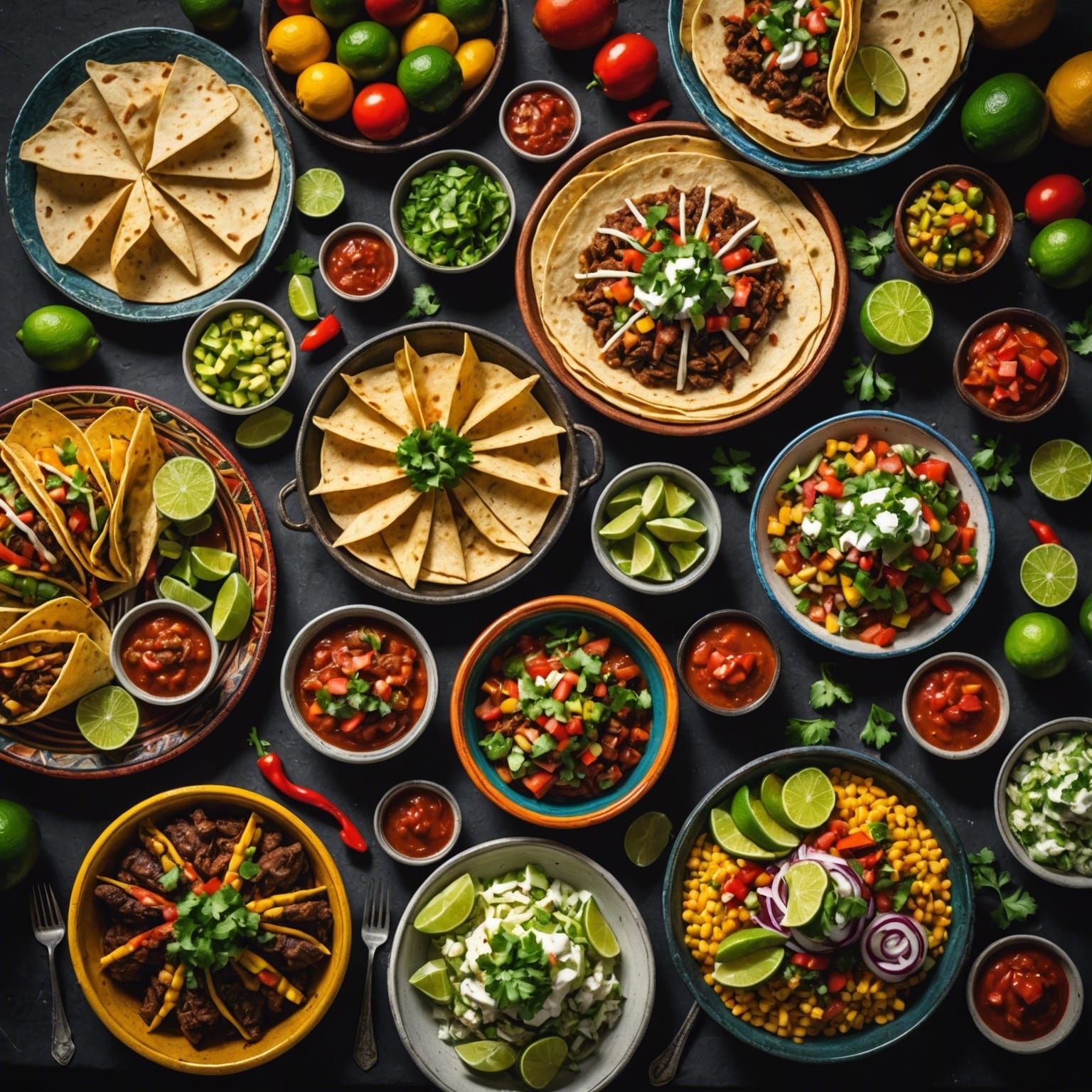 Cinco de Mayo Feast in Hyperrealistic Detail