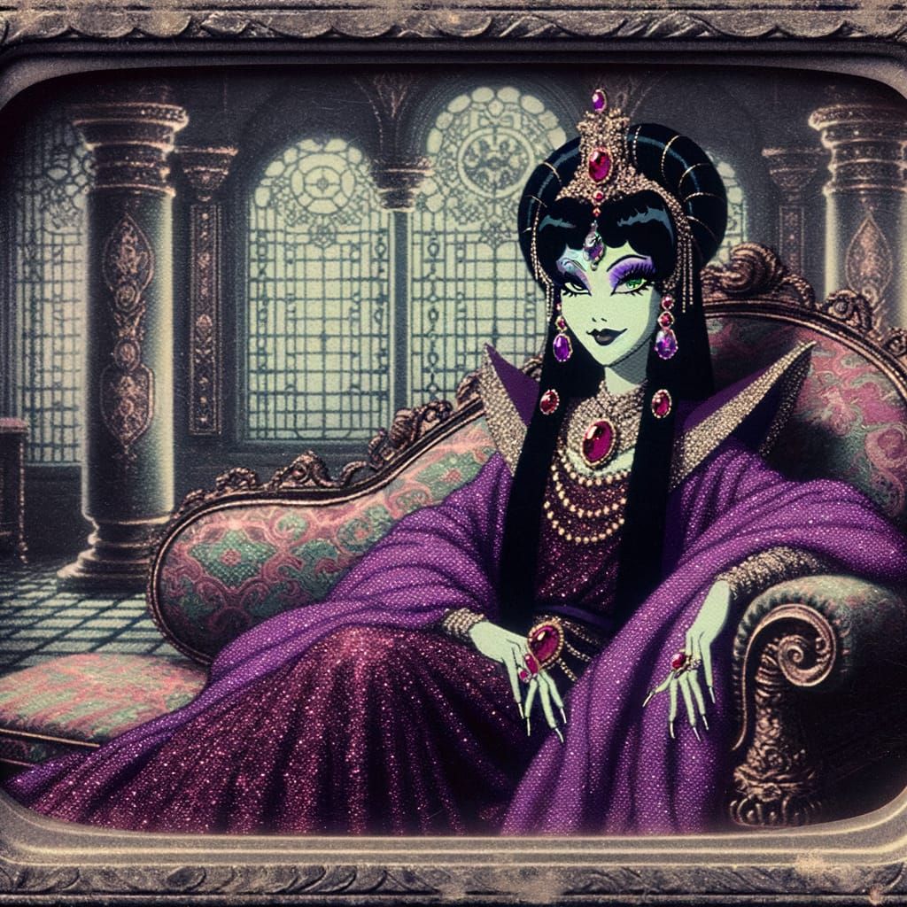 Enchanted Sorceress on Antique Television