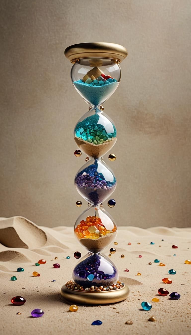 Gemstone Hourglass: A Sparkling Twist on Time