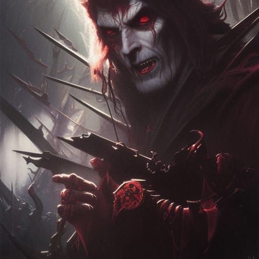 Sinister Mad Hatter Album Art in Biopunk Style