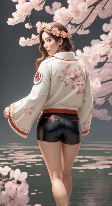 Art Deco Baseball Lady at Himeji Castle