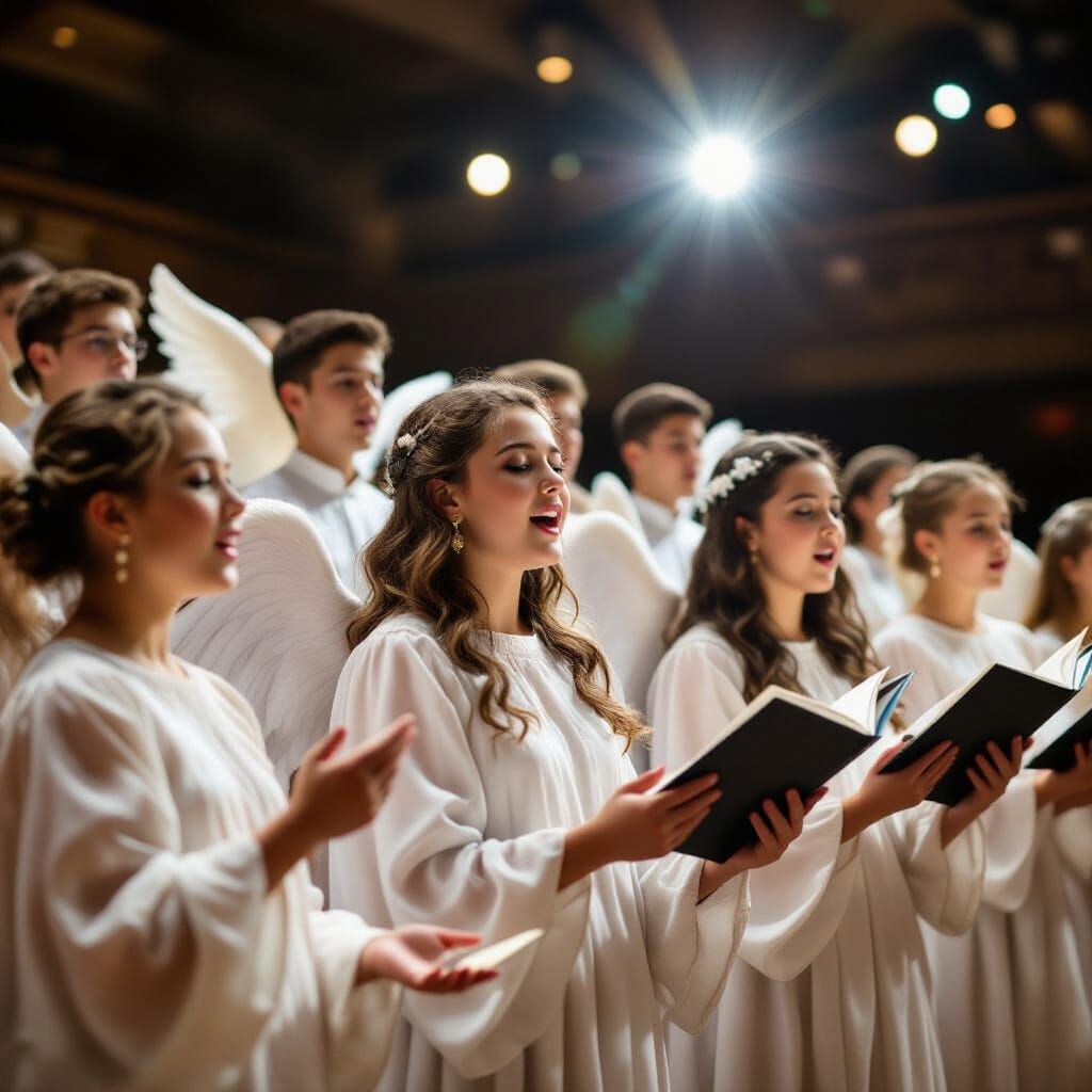 Angelic Choir Singing in Harmony