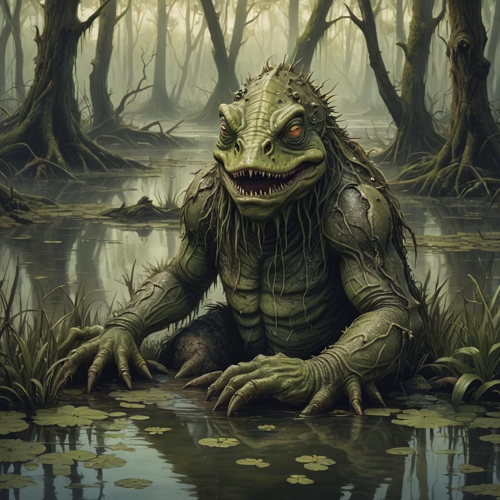 Handsome Swamp Creature Emerges from Murk