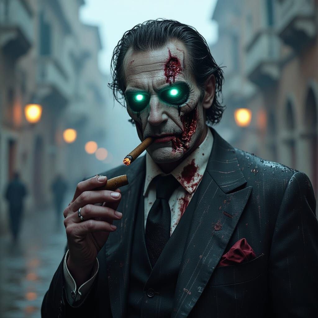 Decaying Mafia Boss in Venice, Cinematic Horror