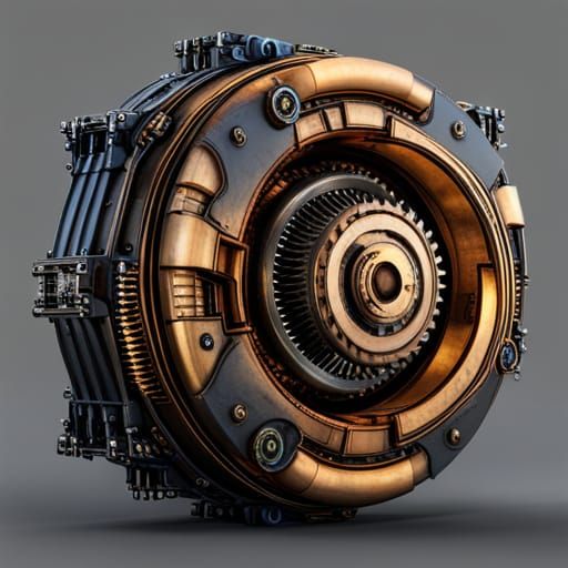 Cyberpunk Meets Steampunk Engine in Heaven