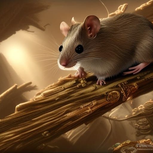 Dramatic Fancy Rat in Digital Matte Painting