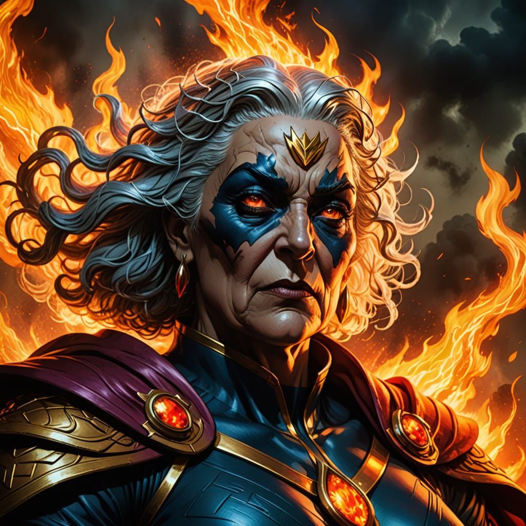 Granny Goodness on Apokolips: Dark Fantasy Comic Art