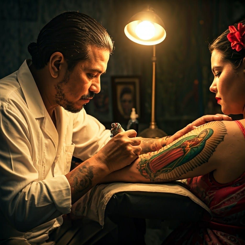 Cuban Tattoo Artist Creates Iconic Virgin of Regla Portrait