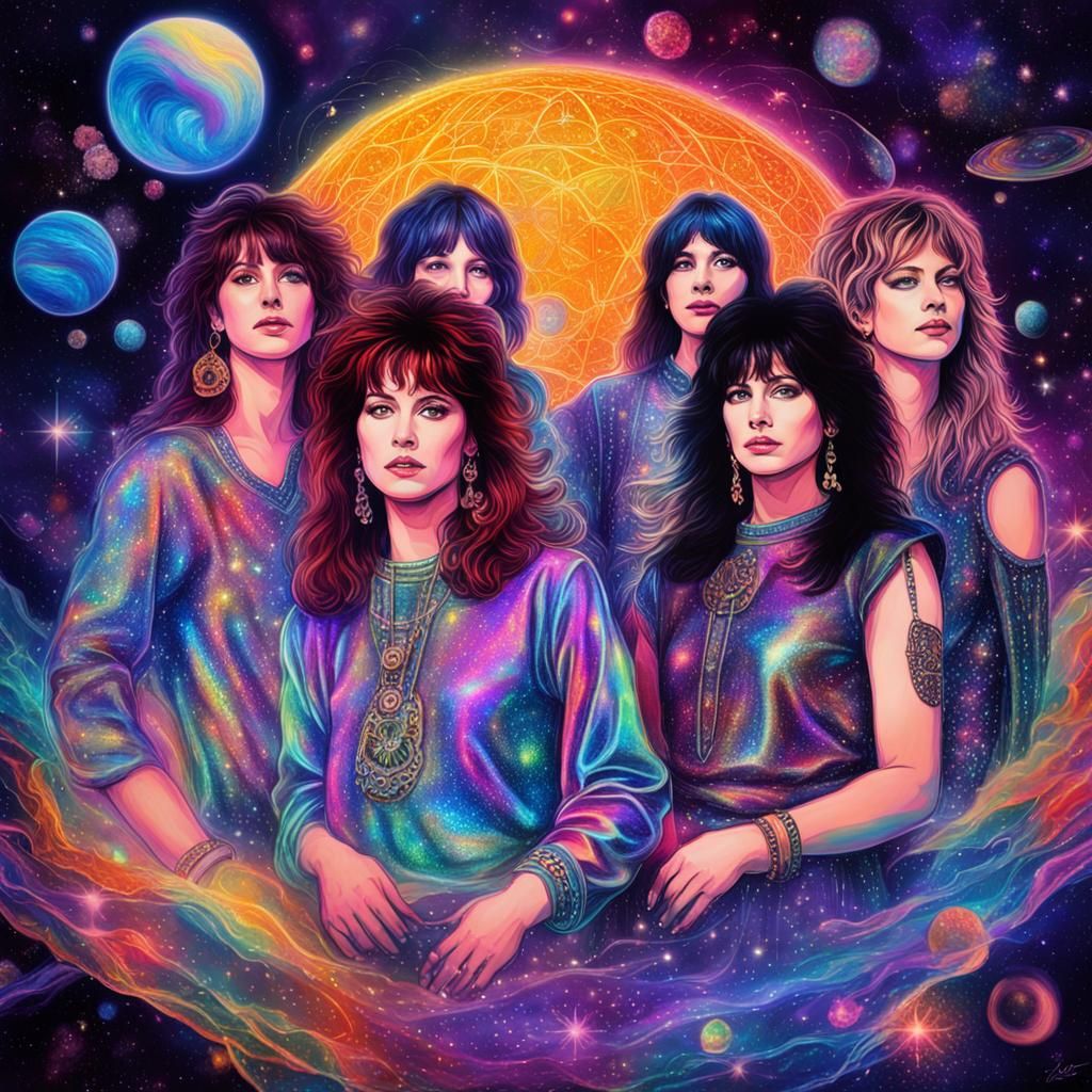 Bangles Tribute: Holographic Astral Cosmic Illustration