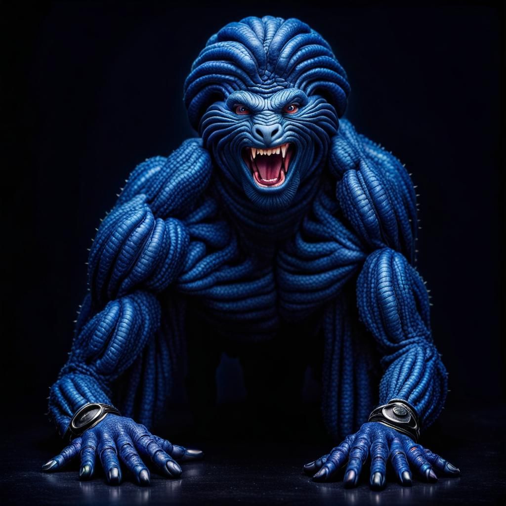 Surreal Horror Landscape in Sinister Theatrical Style