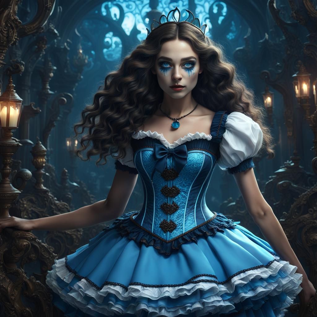 Haunting Alice in Wonderland Fantasy Concept Art