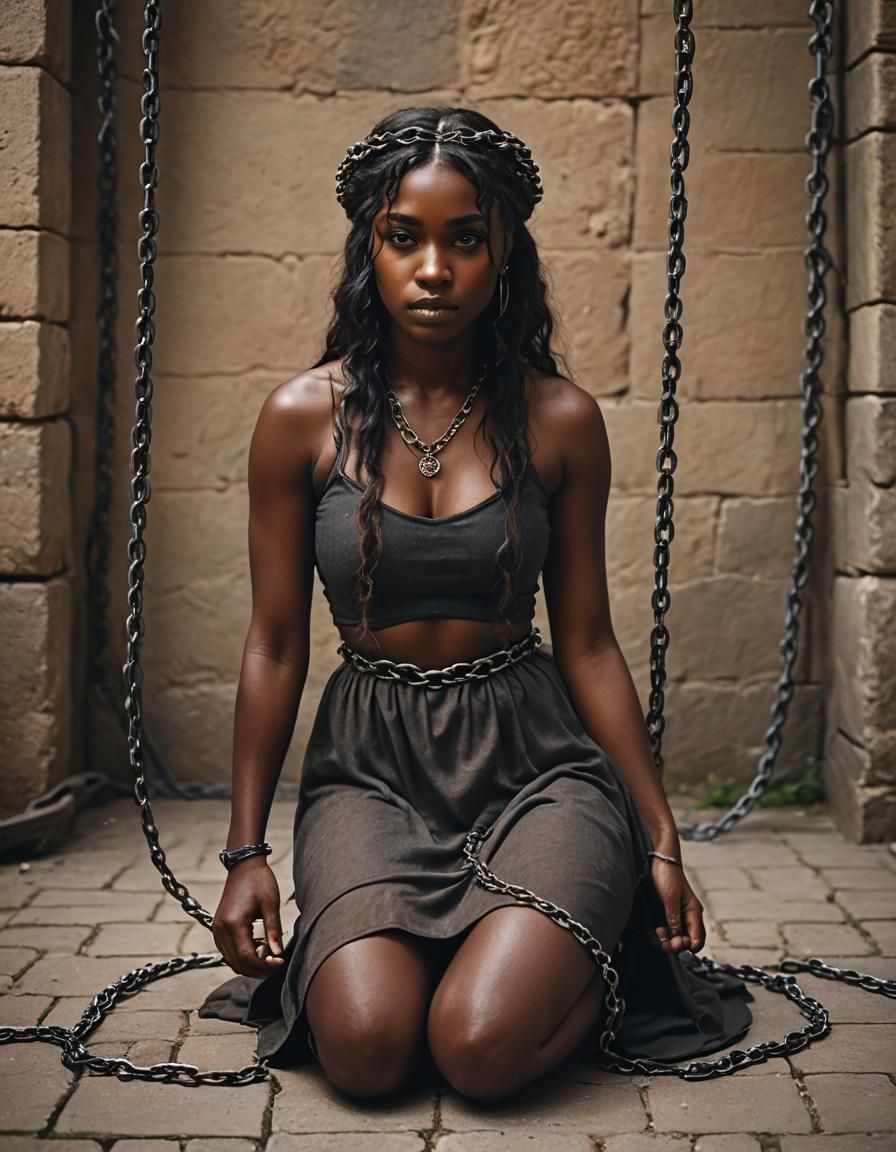 Medieval Woman in Chains: Professional Photography