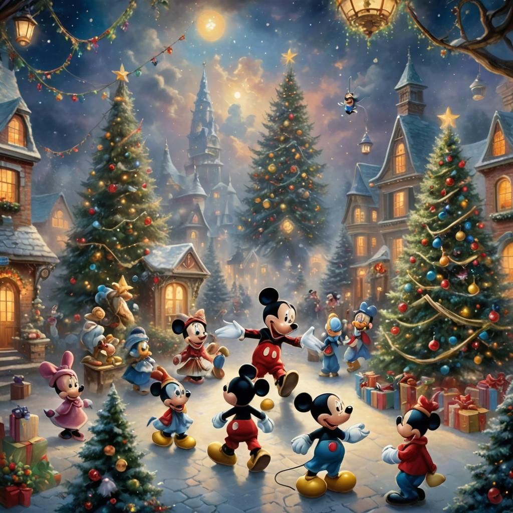 Mickey Mouse's Christmas: A Thomas Kinkade Fantasy