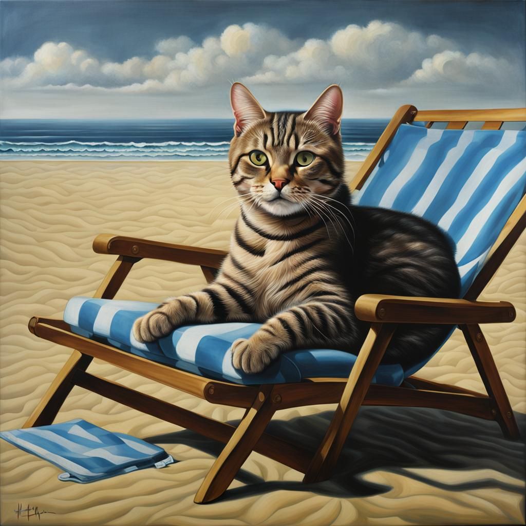 Hyperrealistic Cat Portrait in Extravagant Style