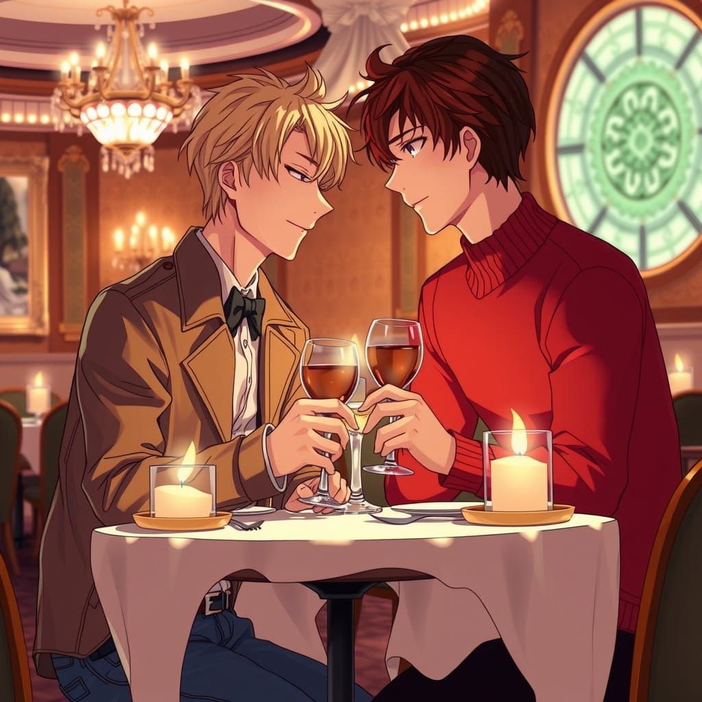 Young Lovers Share a Romantic Dinner in Luxury