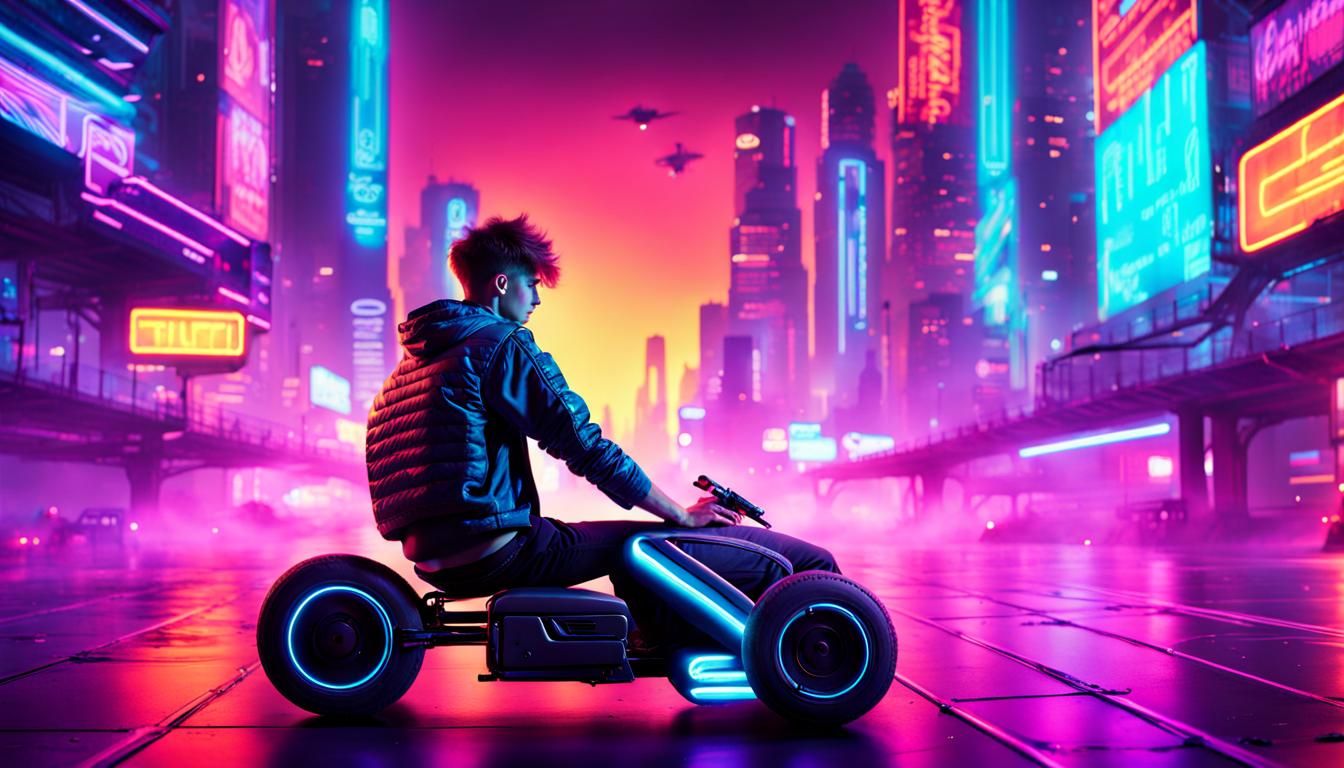 The ciberpunk city life