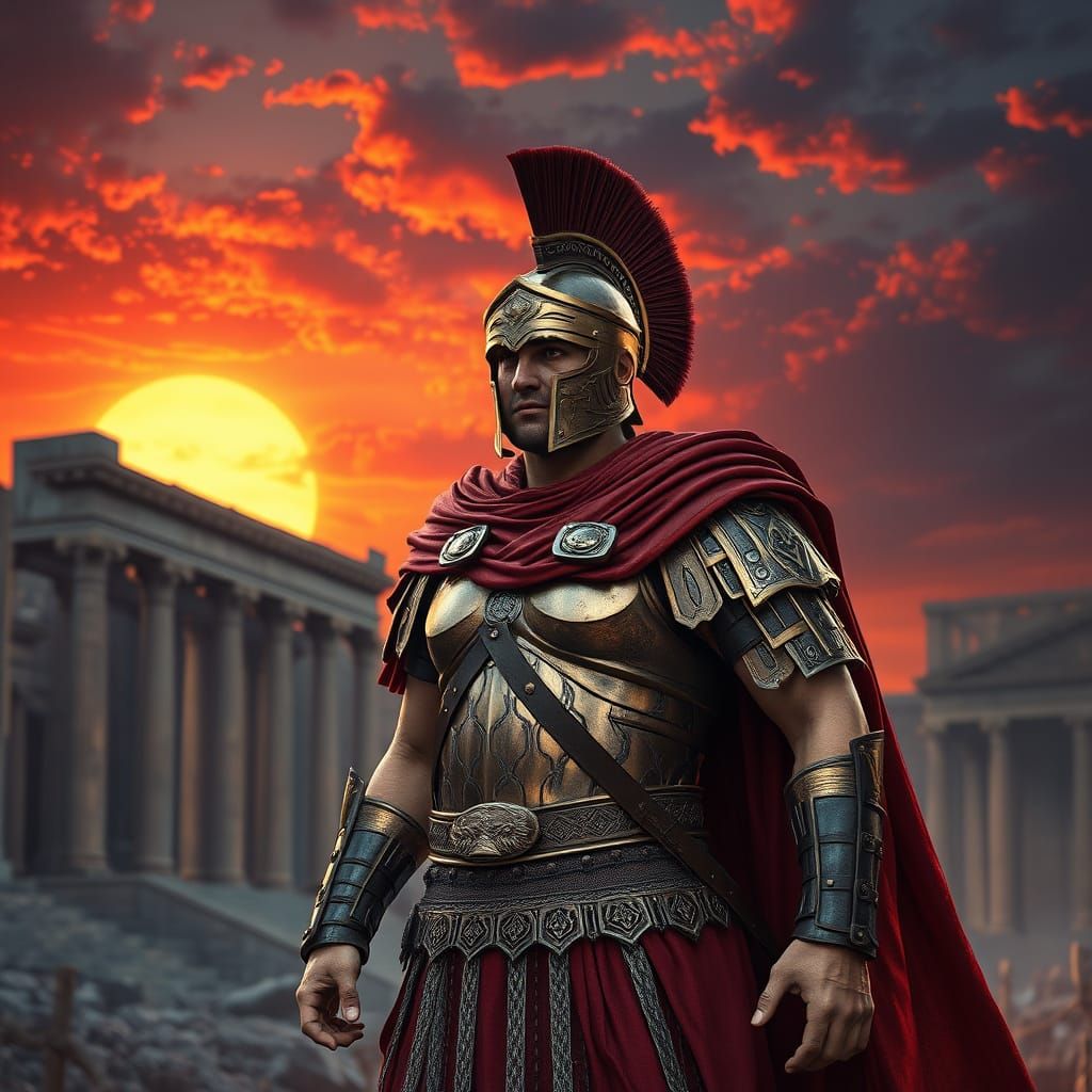 Roman Centurion in Majestic Armor