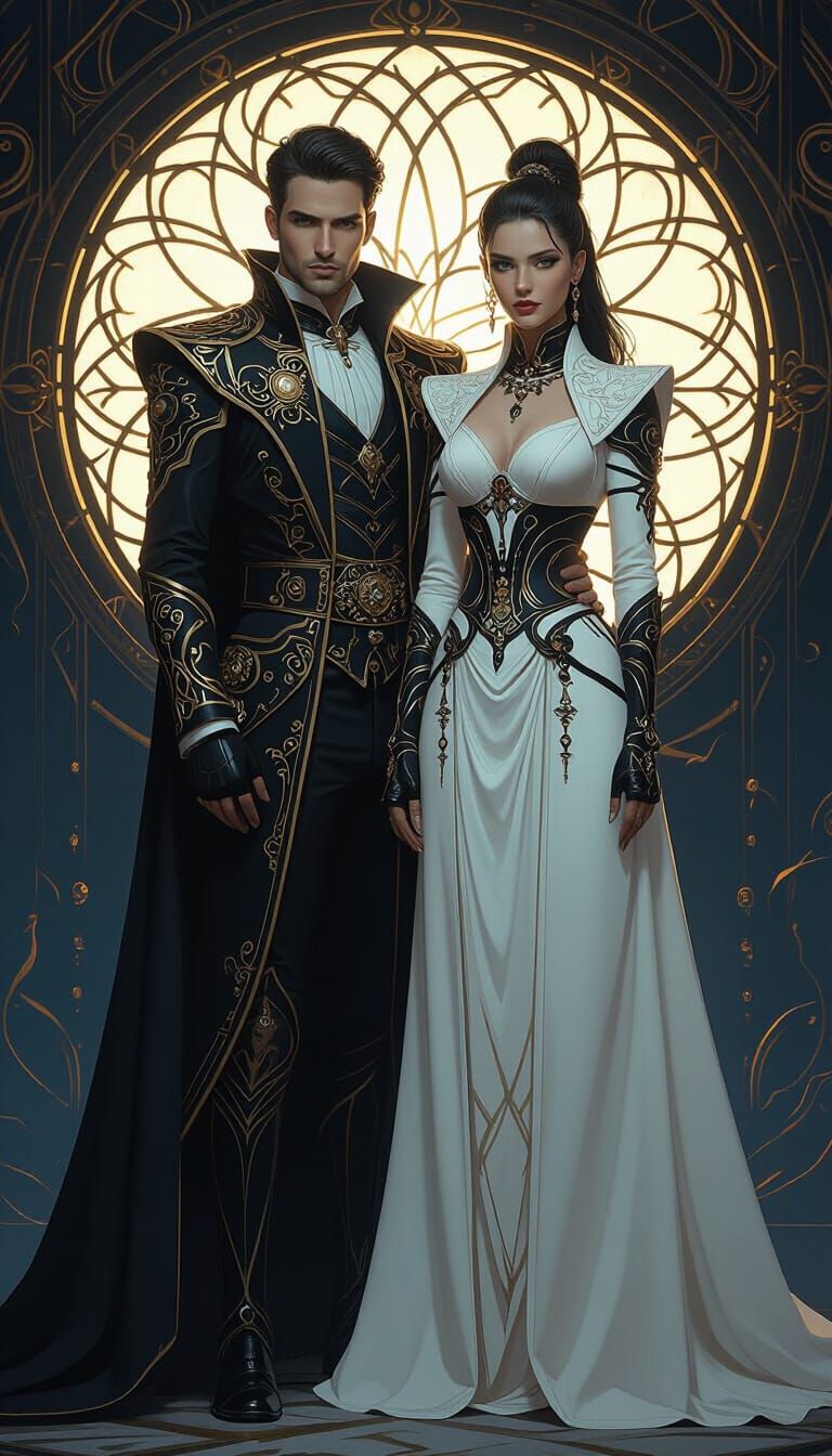 Twins Psyker Portrait in Dark Fantasy Style