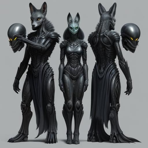 Fox in Alien Biomechanical Concept Art