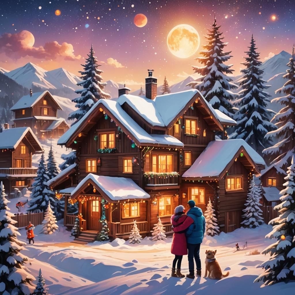 Friends Celebrate New Year in Winter Wonderland