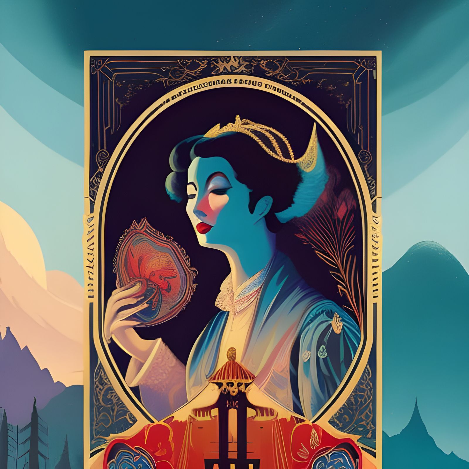 Magician Bunny Vintage Circus Poster Art