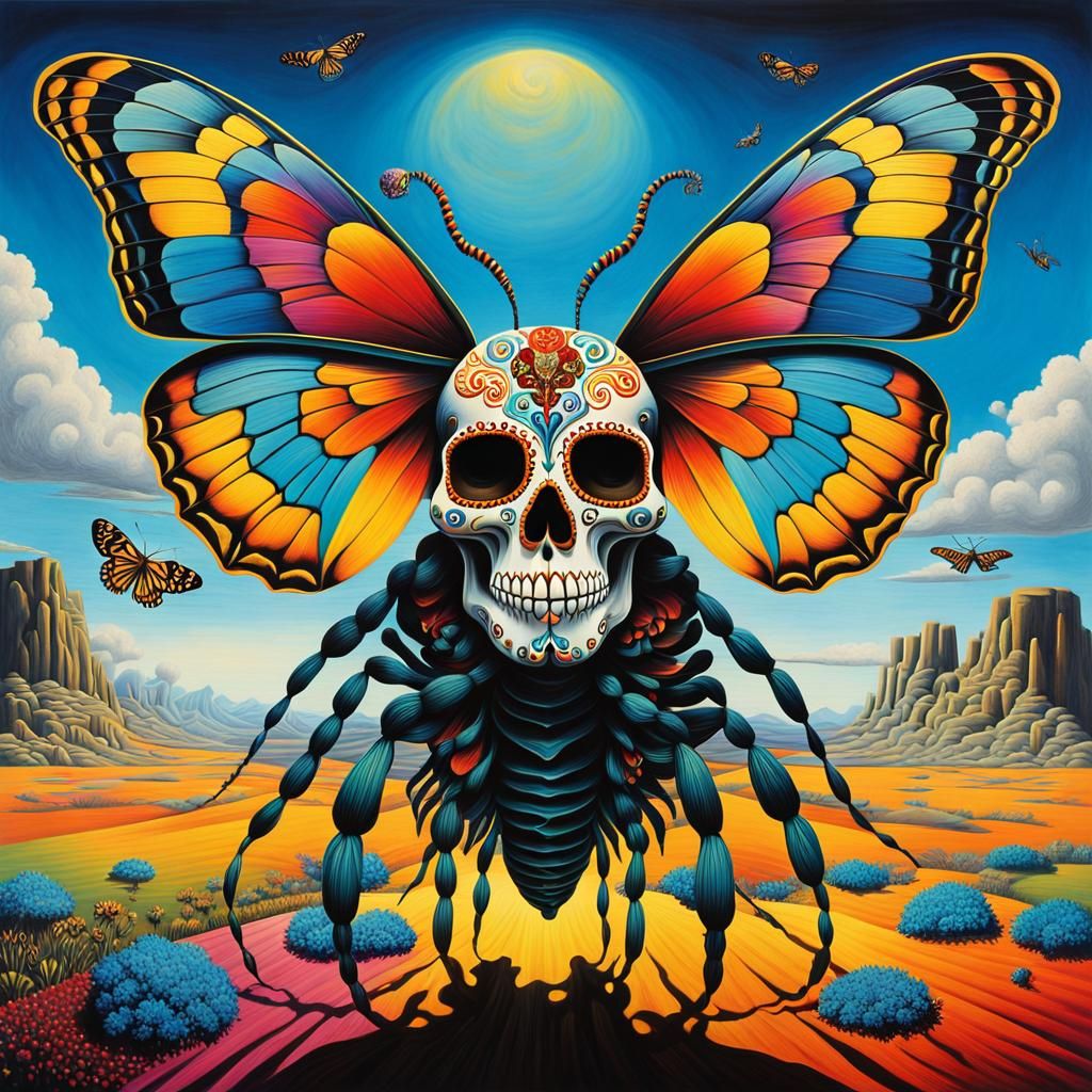 Elastic flora stretching and twisting in a vast surreal land...