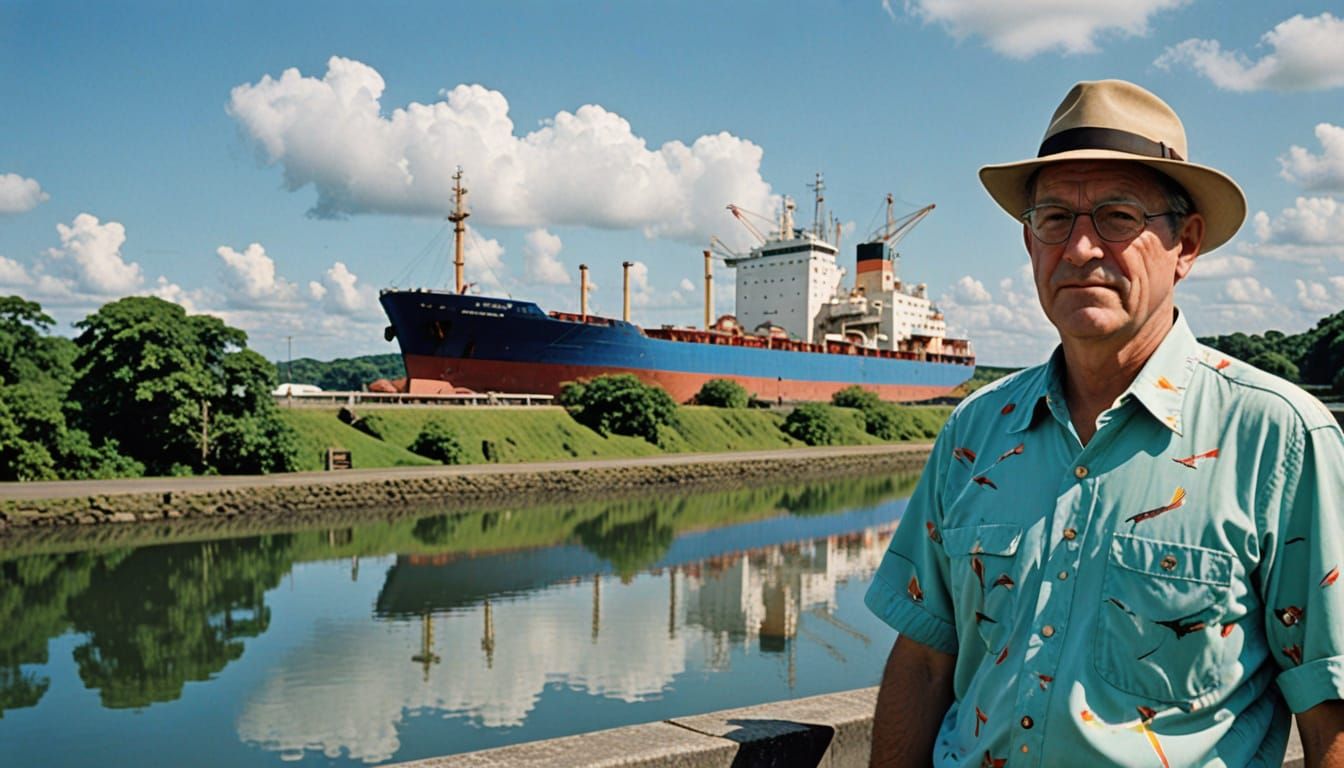 Vibrant Tropical Landscape of the Panama Canal