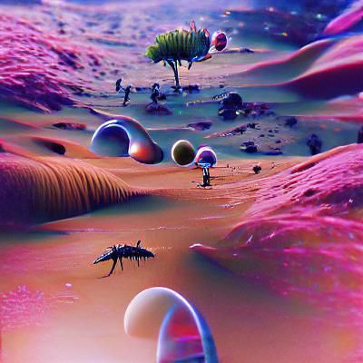 Exotic Life on a Distant Alien Planet