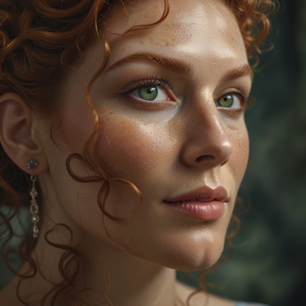 Ginger Goddess in Art Deco Opulence