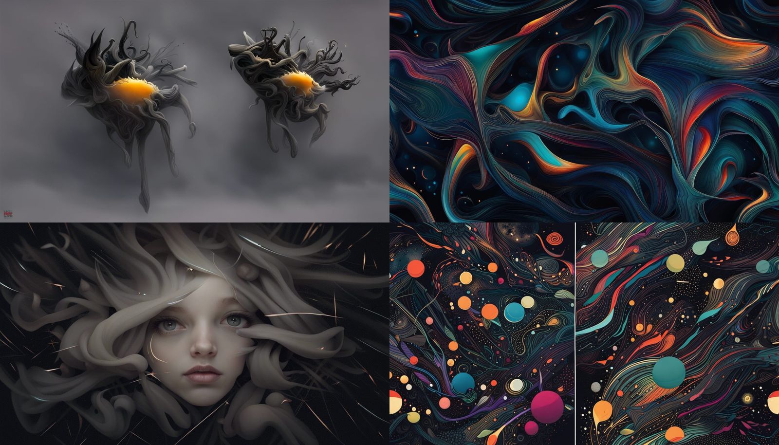 Astronaut Lost in Fragmented Space: Complex Art